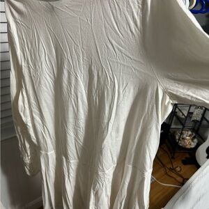 Logo by Lori Goldstein long sleeve beige shirt.